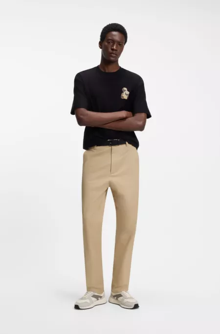 Pantalon Slim en coton stretch mercerisé