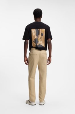 Hugo Slim-fit chinos in mercerised stretch-cotton twill herr – bild 2