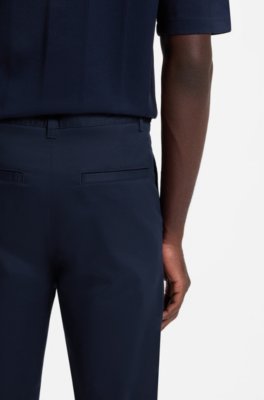 Hugo Slim-fit chinos in mercerised stretch-cotton twill herr – bild 3