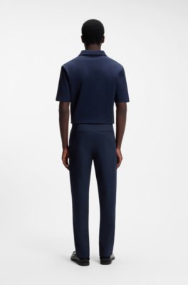 Hugo Slim-fit chinos in mercerised stretch-cotton twill herr – bild 2