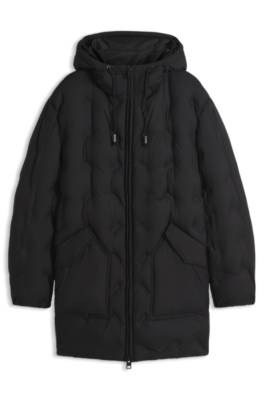 Hugo Hooded puffer coat with patch pockets dunjackor herr – bild 4