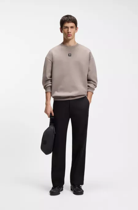 Straight-Fit Hose aus merzerisierter Stretch-Baumwolle