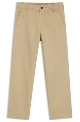 Hugo Straight-fit trousers in mercerised stretch cotton casual byxor herr – bild 4