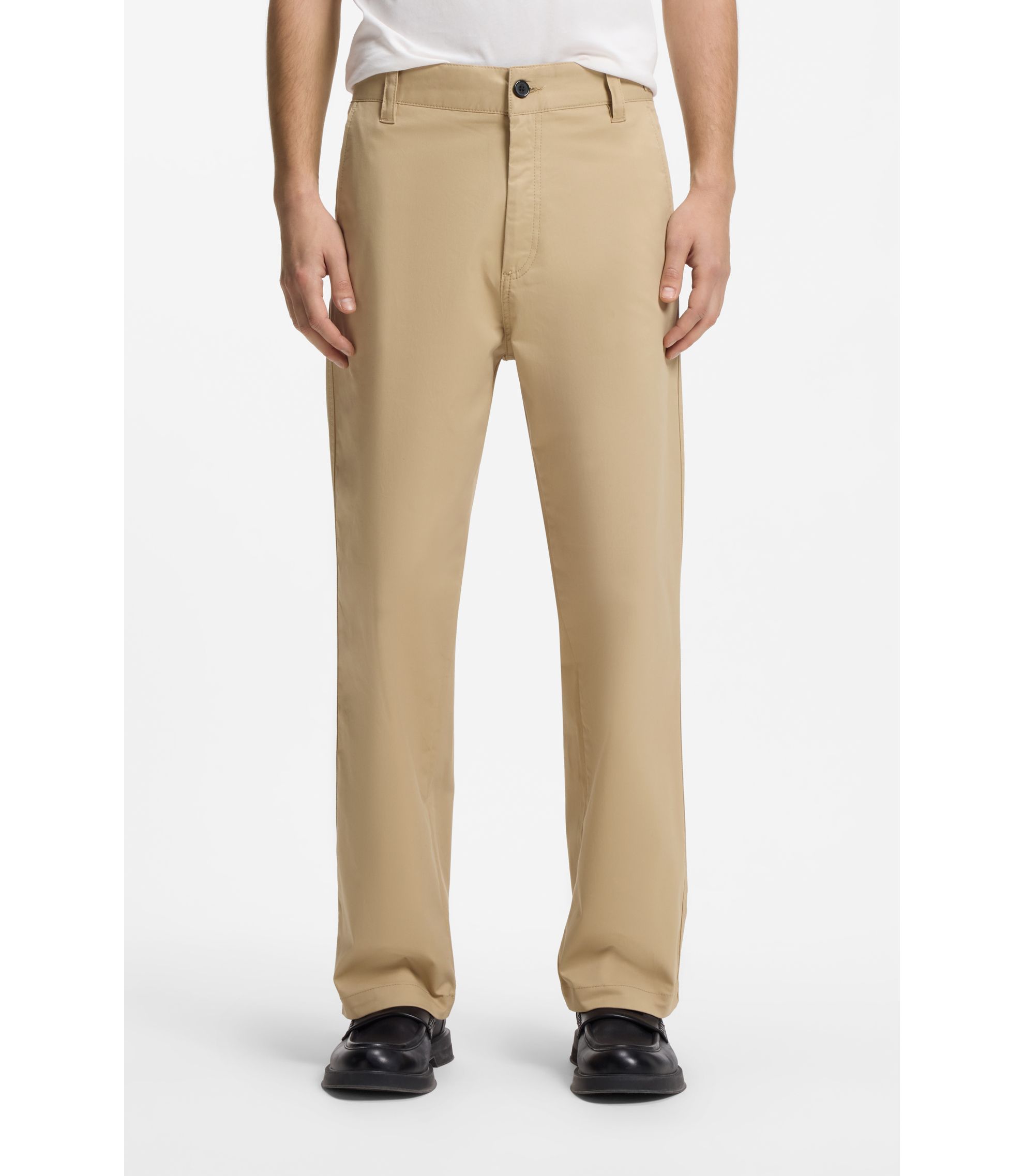 Straight-Fit Hose aus merzerisierter Stretch-Baumwolle