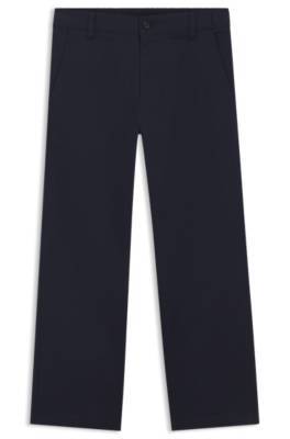 Hugo Straight-fit trousers in mercerised stretch cotton casual byxor herr – bild 4