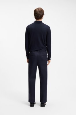 Hugo Straight-fit trousers in mercerised stretch cotton casual byxor herr – bild 2