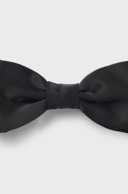 Silk-blend bow tie, Black