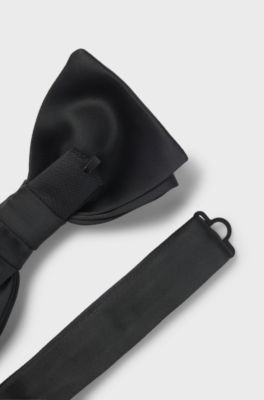 Silk-blend bow tie, Black