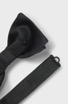 Silk-blend bow tie, Black