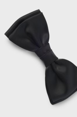 Silk-blend bow tie, Black