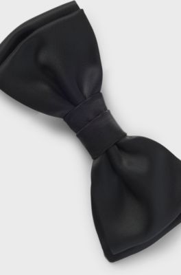 Silk-blend bow tie, Black