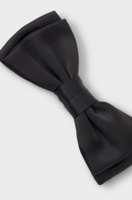 Silk-blend bow tie, Black