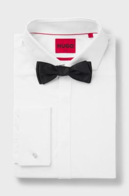 Silk-blend bow tie, Black