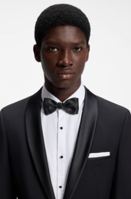 Silk-blend bow tie, Black