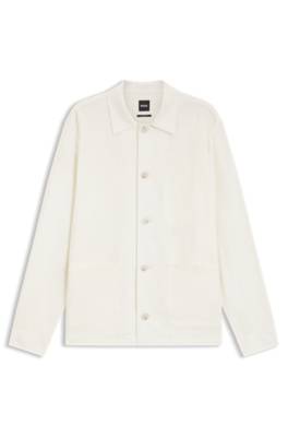 Relaxed-fit overshirt in solid twill 1