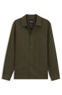 Boss Relaxed-fit overshirt in solid twill overshirts herr – bild 4