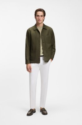 Boss Relaxed-fit overshirt in solid twill overshirts herr – bild 2
