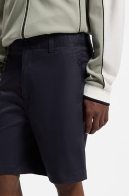 Hugo Slim-fit shorts in mercerised stretch cotton herr – bild 3