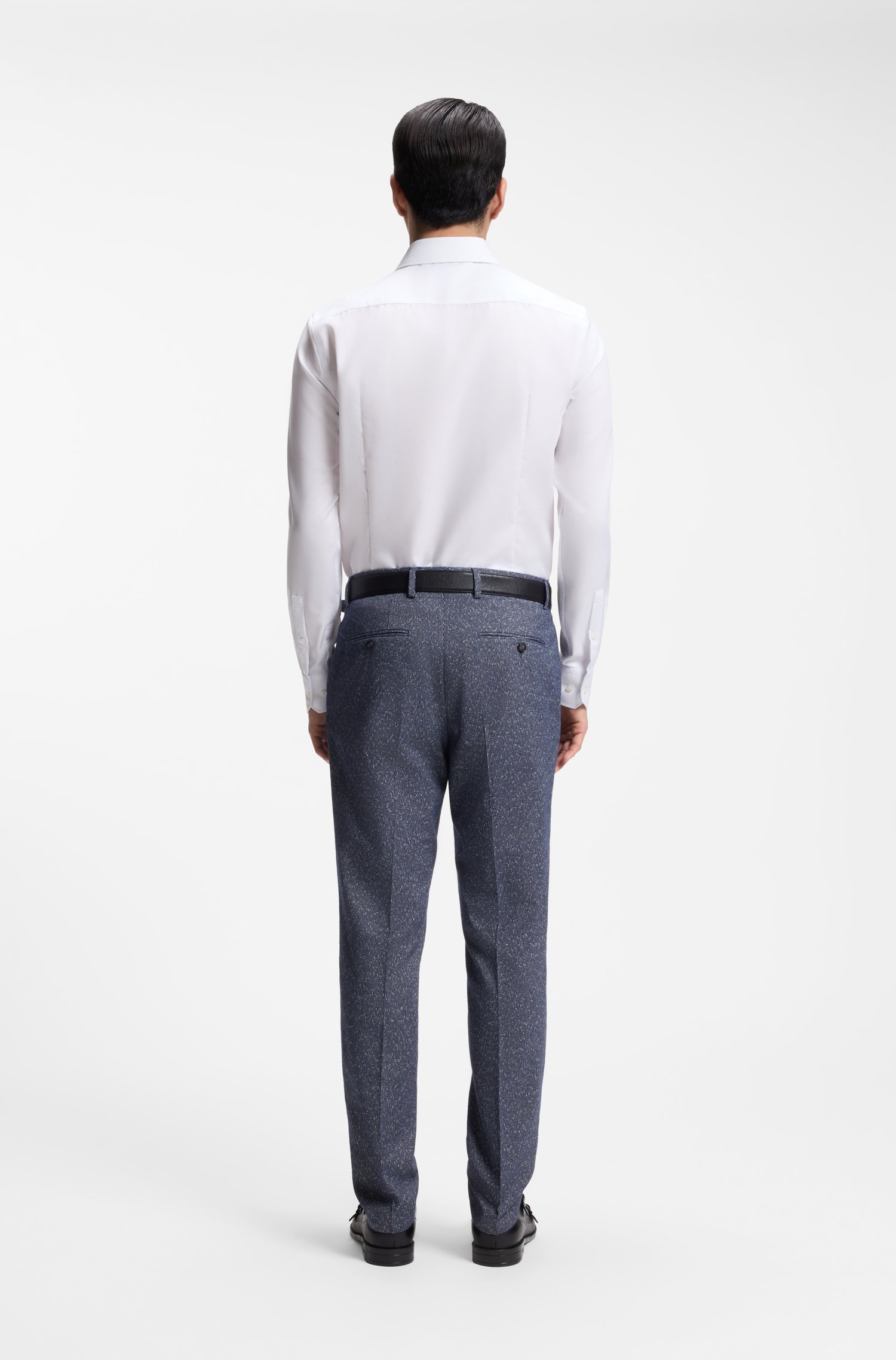 Boss ONE Slim-fit shirt in wrinkle-resistant Oxford cotton skjortor & blusar herr – bild 3