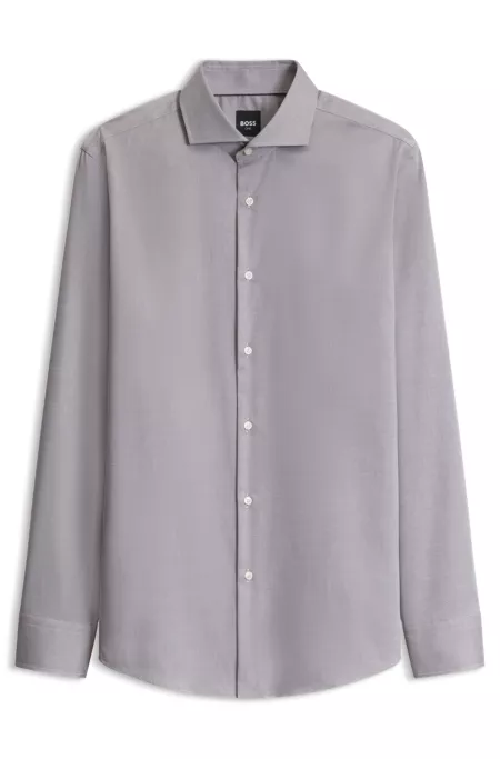BOSS ONE Slim-Fit Hemd aus knitterfreier Oxford-Baumwolle
