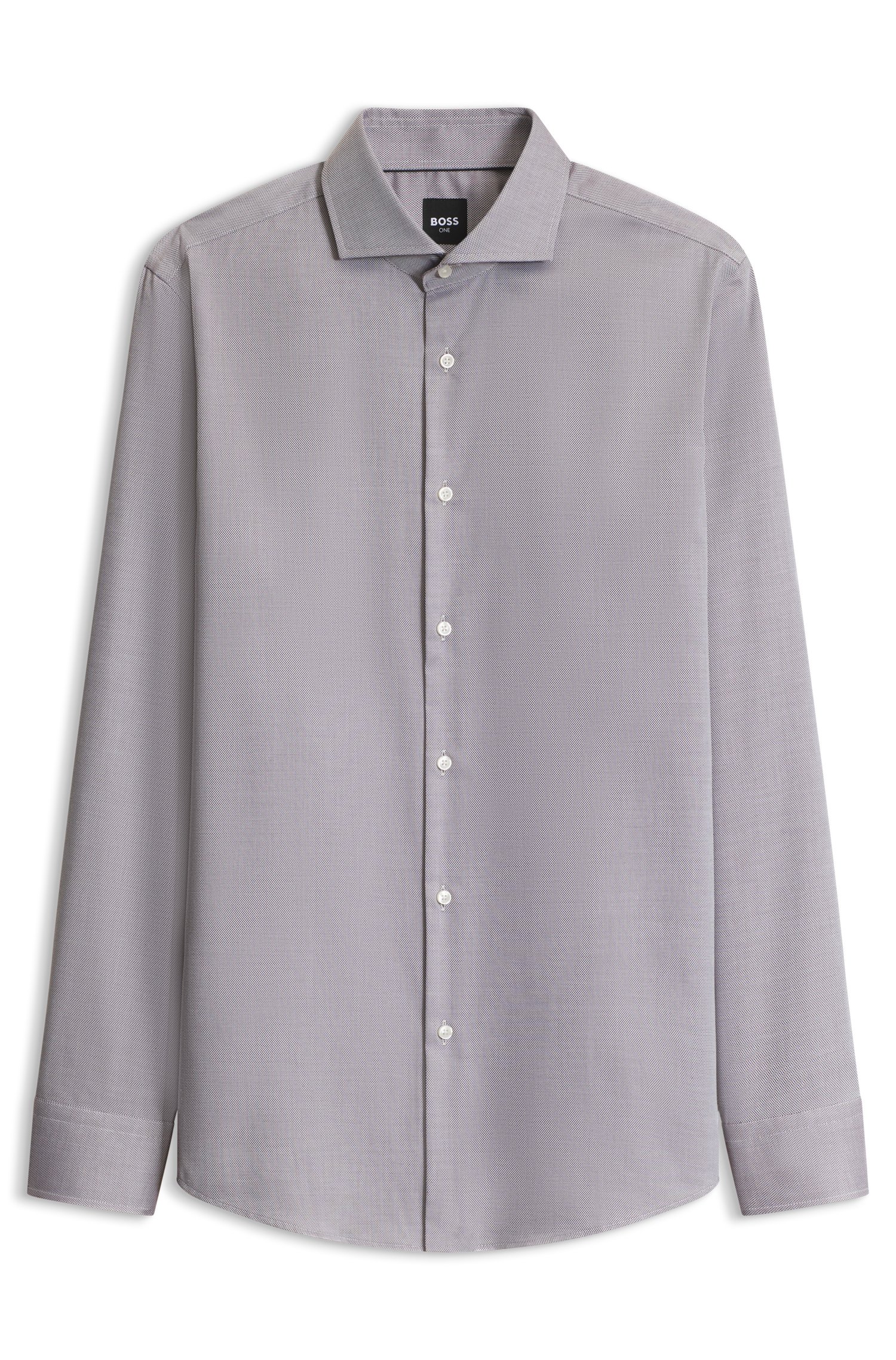 Boss ONE Slim-fit shirt in wrinkle-resistant Oxford cotton skjortor & blusar herr