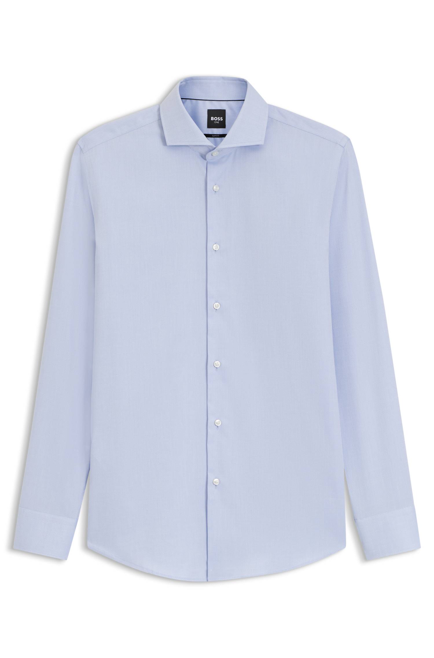 Boss ONE Slim-fit shirt in wrinkle-resistant Oxford cotton skjortor & blusar herr – bild 4