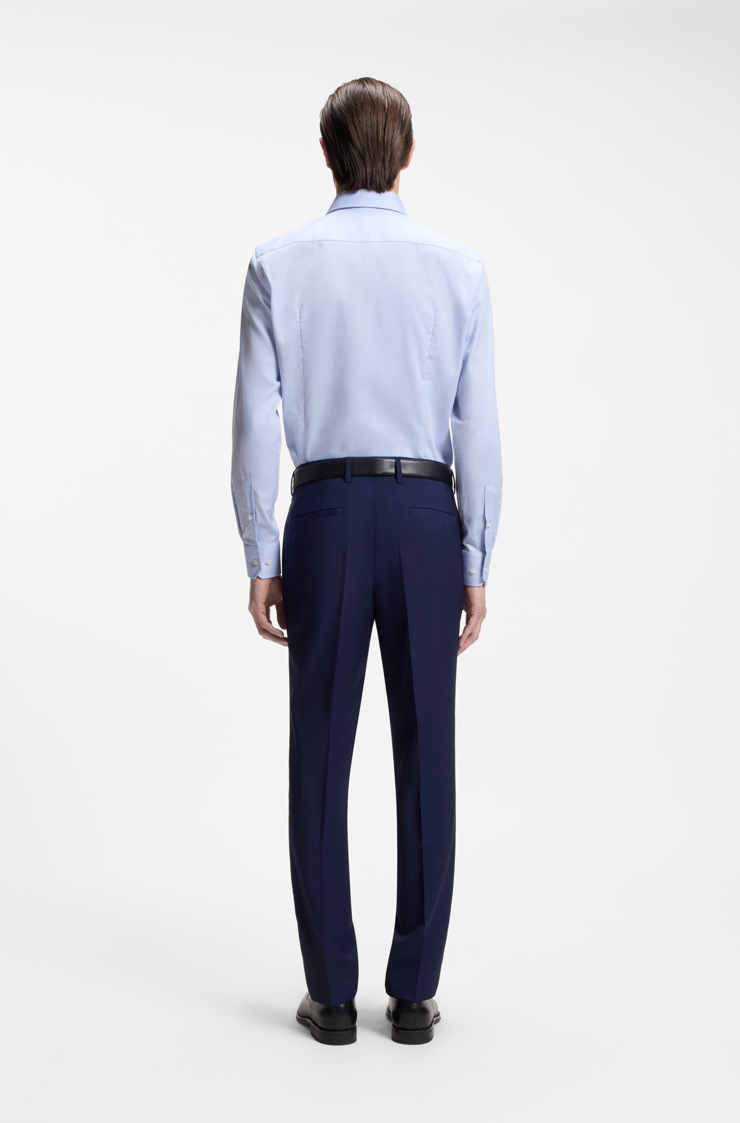 Boss ONE Slim-fit shirt in wrinkle-resistant Oxford cotton skjortor & blusar herr – bild 3
