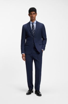 Regular-fit business shirt in wrinkle-resistant cotton, Light Blue