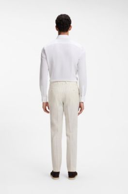 BOSS ONE slim-fit chambray shirt, White
