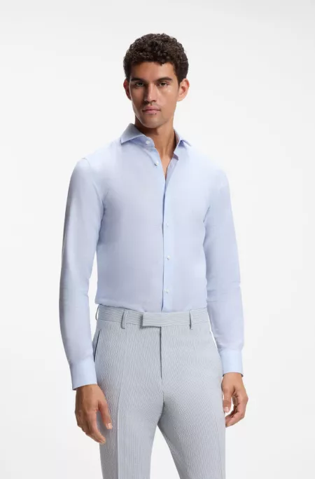 BOSS ONE slim-fit chambray shirt