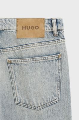 Baggy-fit jeans in light-blue denim, Light Blue