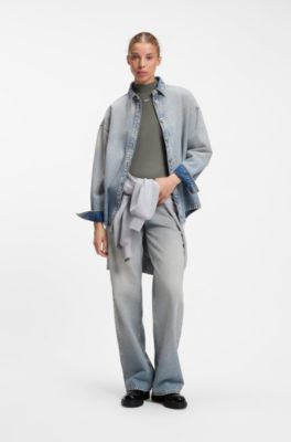 Baggy-fit jeans in light-blue denim, Light Blue