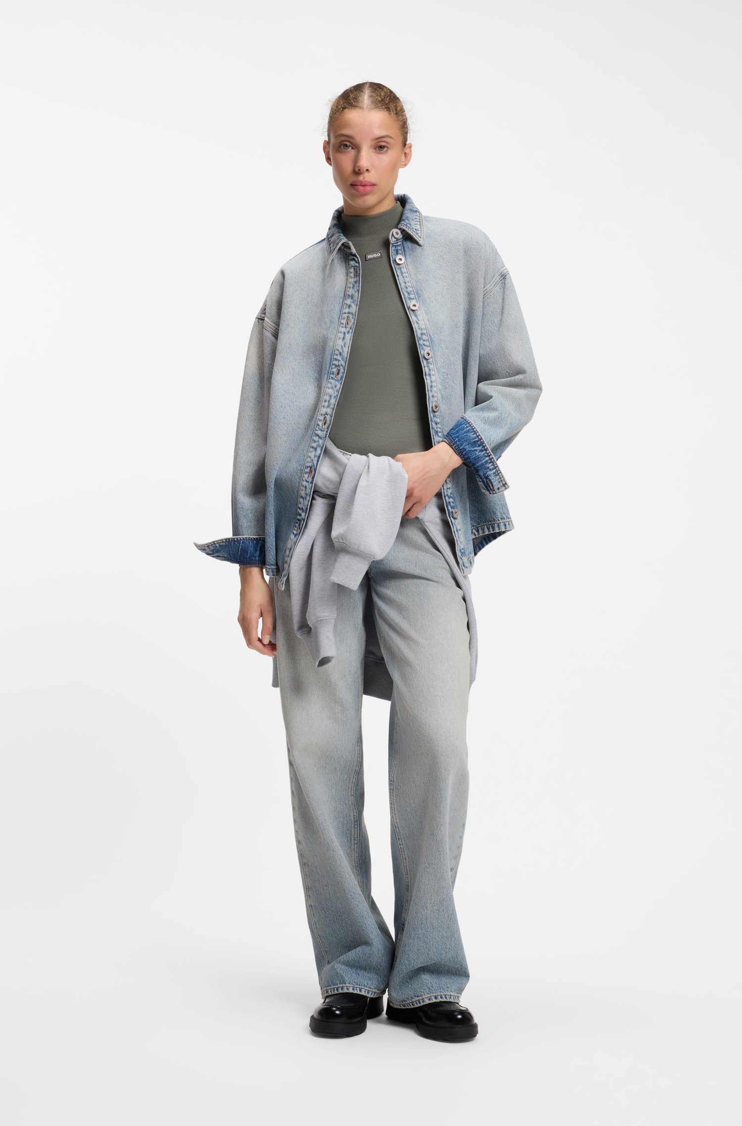 Hugo Baggy-fit jeans in light-blue denim dam – bild 2