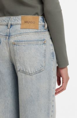Baggy-fit jeans in light-blue denim, Light Blue