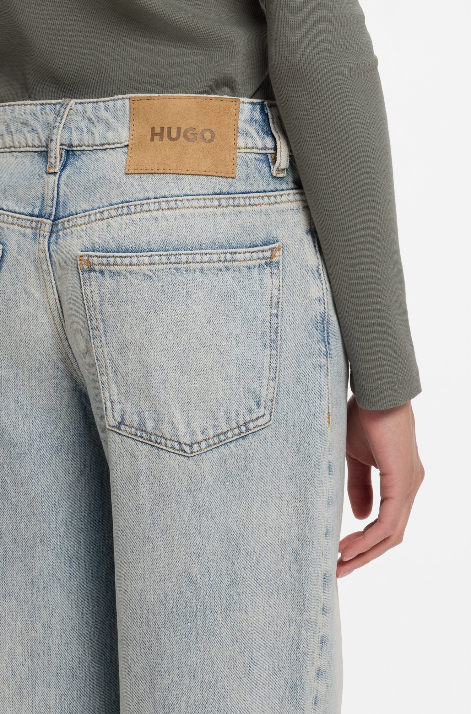 Hugo Baggy-fit jeans in light-blue denim dam – bild 3