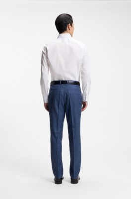 Boss Regular-fit shirt in easy-iron stretch cotton kostymskjortor herr – bild 3