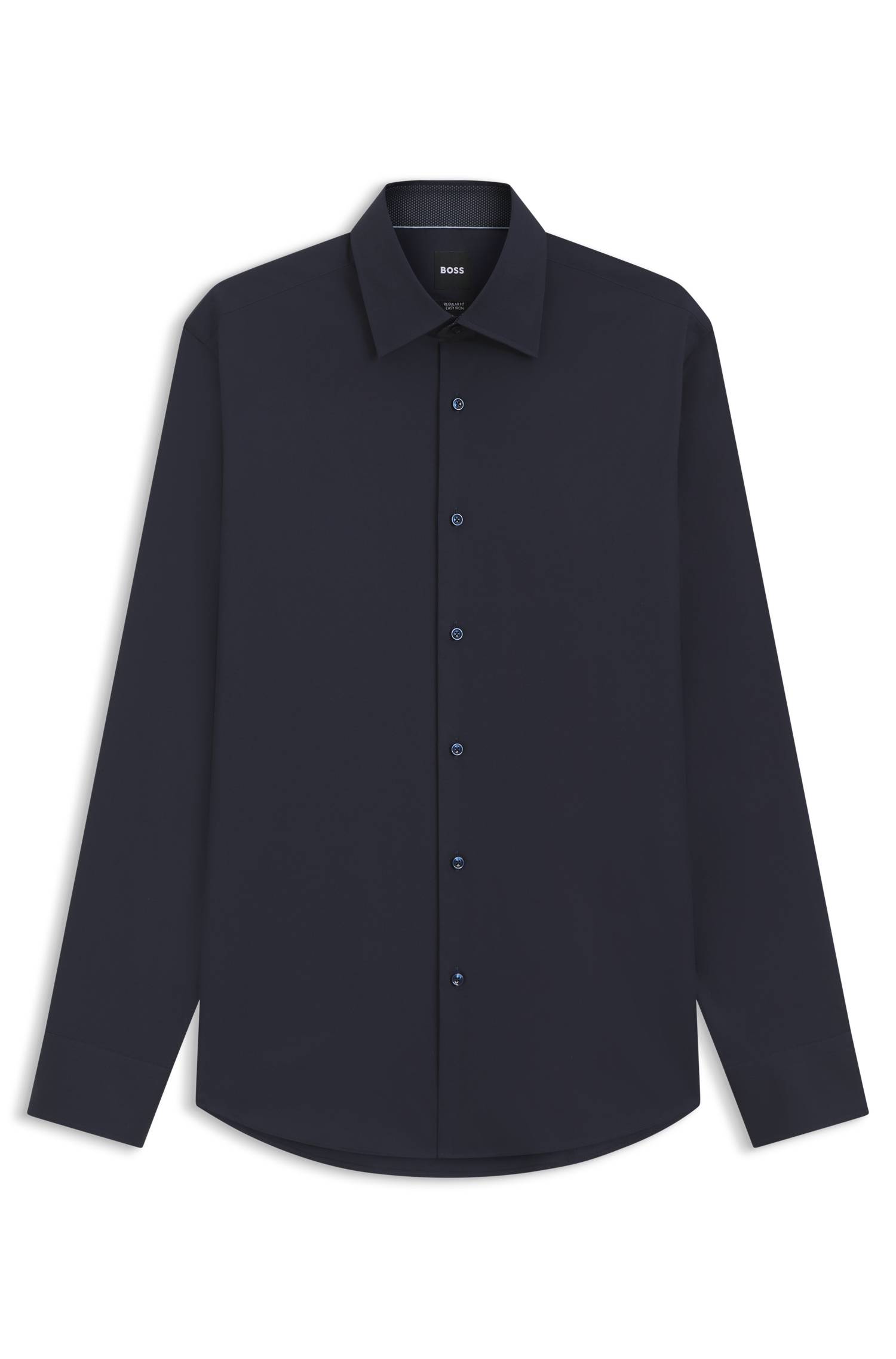 Boss Regular-fit shirt in easy-iron stretch cotton skjortor & blusar herr – bild 4