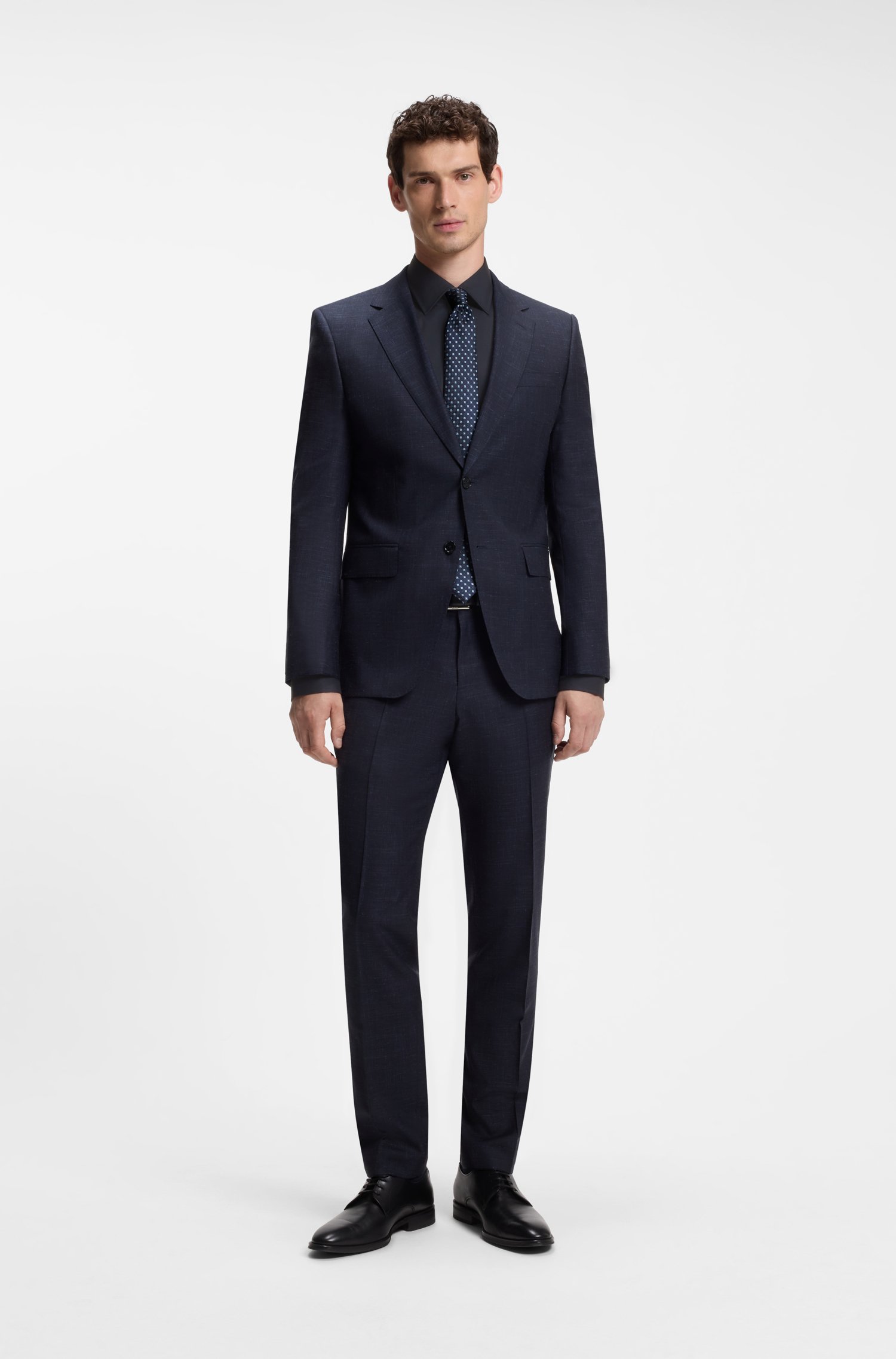 Boss Regular-fit shirt in easy-iron stretch cotton skjortor & blusar herr – bild 2
