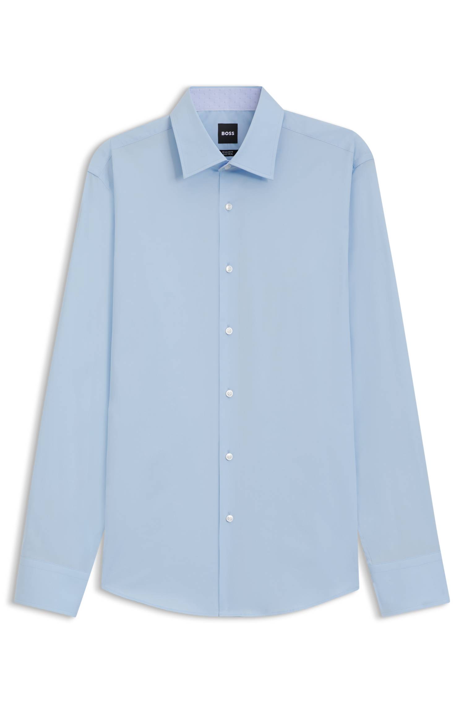 Boss Regular-fit shirt in easy-iron stretch cotton skjortor & blusar herr – bild 4