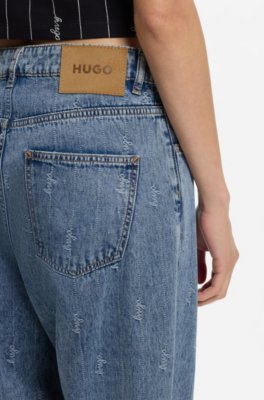 Hugo Jeans 'Leni' blå denim dam – bild 4