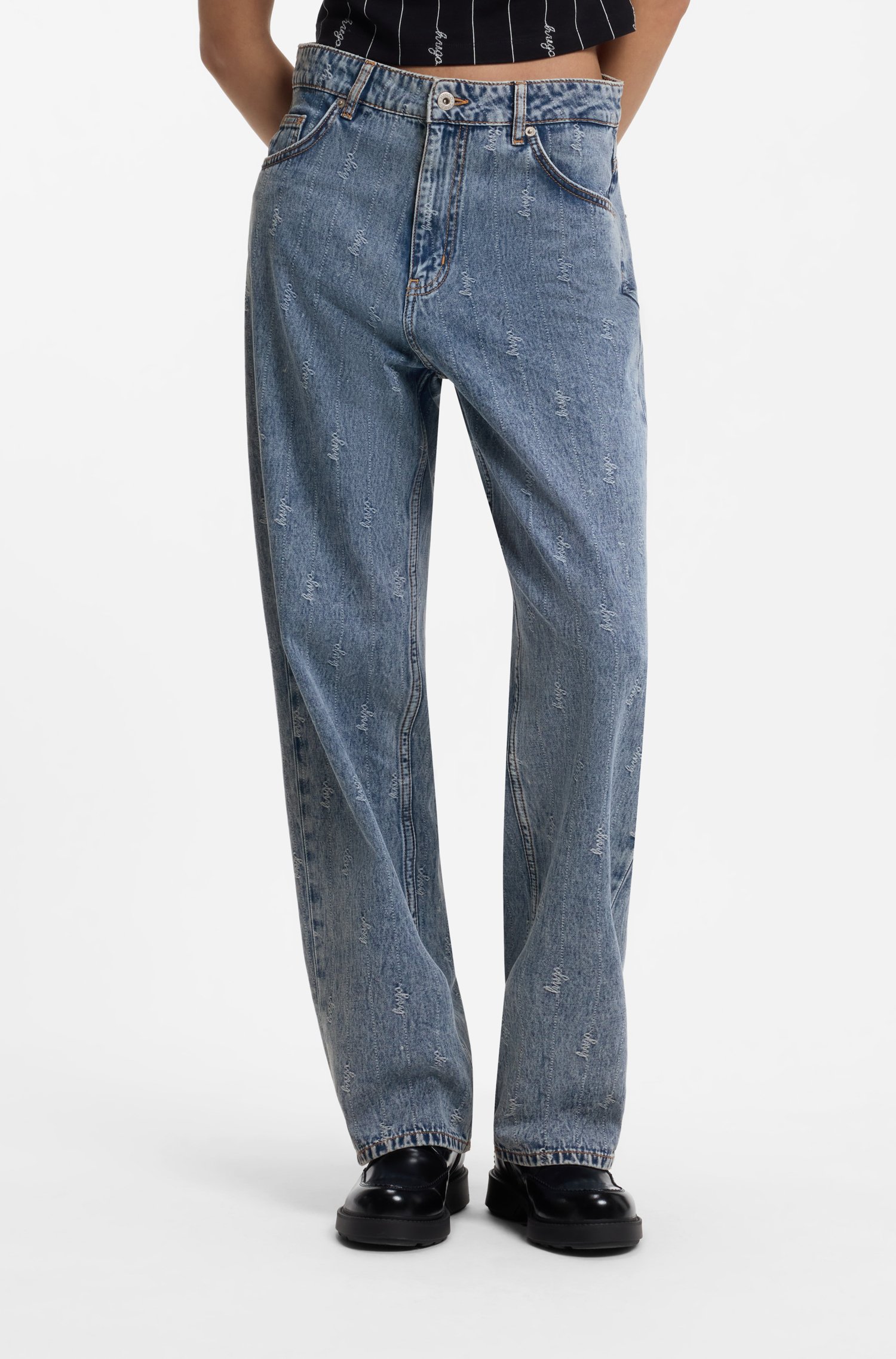 Hugo Blue Leni_S_B jeans dam – bild 7
