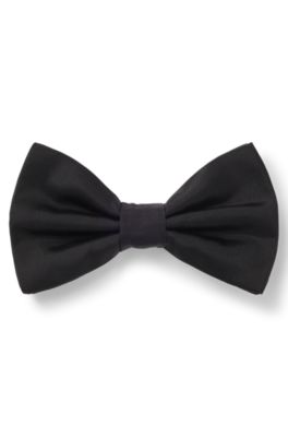 BOSS ONE bow tie in silk jacquard, Black