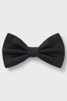 BOSS ONE bow tie in silk jacquard, Black