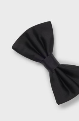 BOSS ONE bow tie in silk jacquard, Black