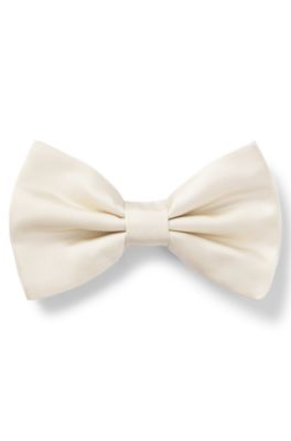 BOSS ONE bow tie in silk jacquard, Natural