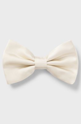 BOSS ONE bow tie in silk jacquard, Natural