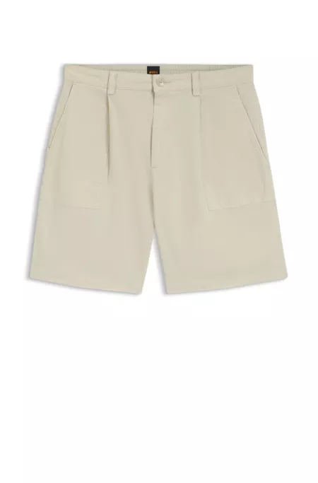 Shorts mit Bundfalten und Komfortbund