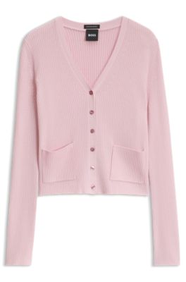 Virgin-wool cardigan, Light Pink