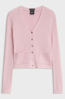 Virgin-wool cardigan, Light Pink
