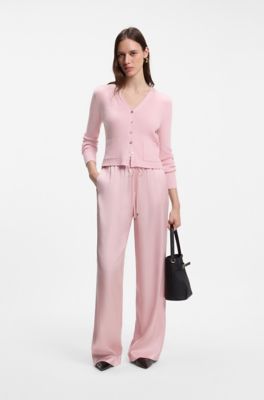 Virgin-wool cardigan, Light Pink
